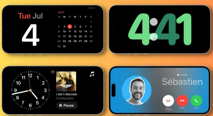 黄流镇苹果手机维修分享iOS17横屏充电待机显示有什么好处 